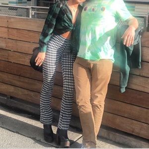 Stretchy plaid pants